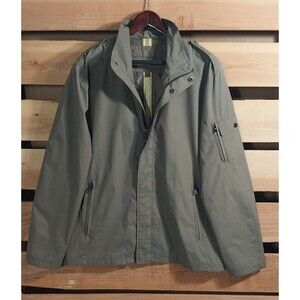 Andrew Marc New York Jacket Mens Size Large Olive Drab Army Green Windbreaker